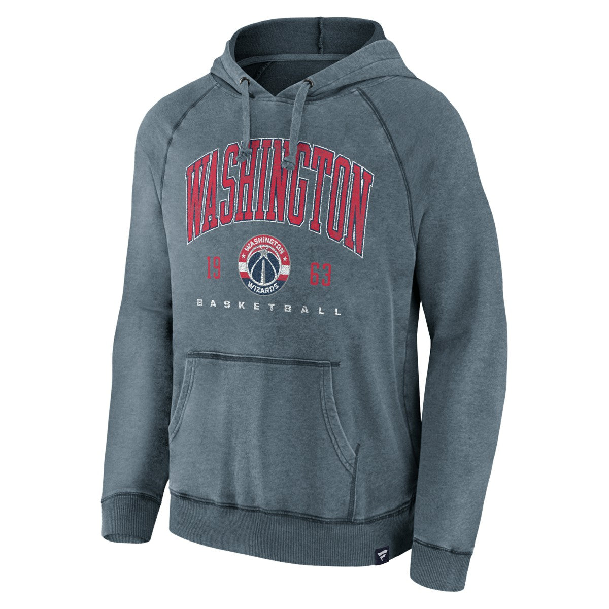 Fanatics - Washington Wizards Foul Trouble Snow Wash Raglan Pullover Hoodie - Heather Navy