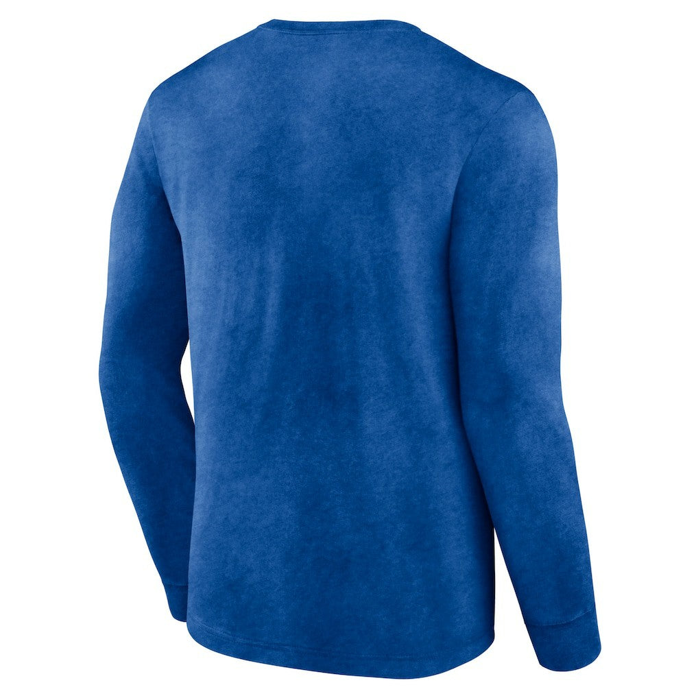 Fanatics - Dallas Mavericks Front Court Press Snow Wash Long Sleeve T-Shirt - Heather Royal