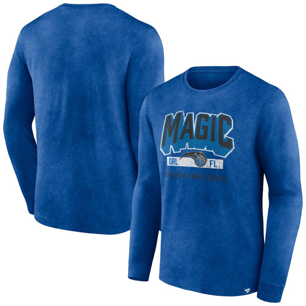 Fanatics - Orlando Magic Front Court Press Snow Wash Long Sleeve T-Shirt - Heather Royal