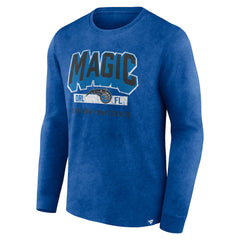 Fanatics - Orlando Magic Front Court Press Snow Wash Long Sleeve T-Shirt - Heather Royal