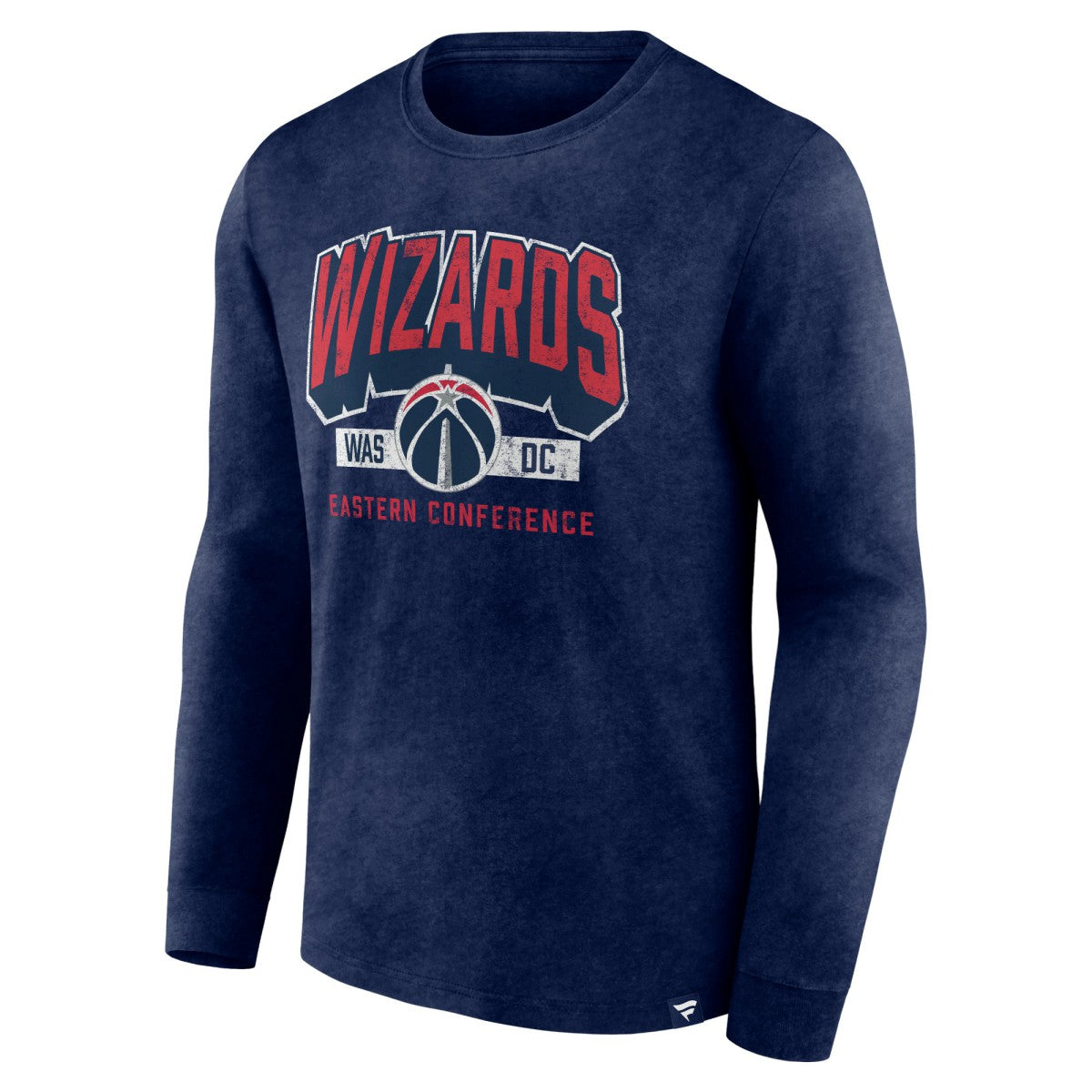 Fanatics - Washington Wizards Front Court Press Snow Wash Long Sleeve T-Shirt - Heather Navy