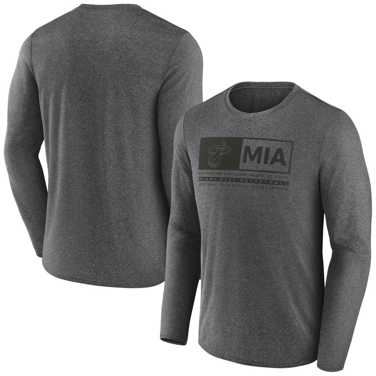 Fanatics - Miami Heat Three-Point Play T-Shirt - Heather Charcoal