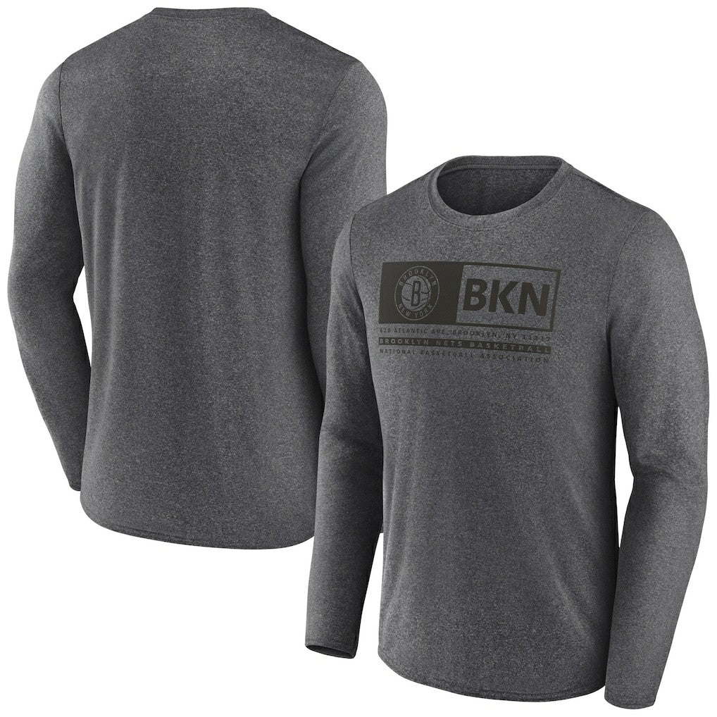 Fanatics - Brooklyn Nets Three-Point Play T-Shirt - Heather Charcoal