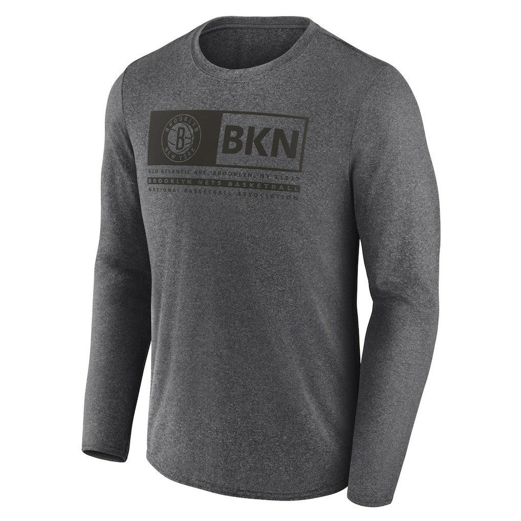 Fanatics - Brooklyn Nets Three-Point Play T-Shirt - Heather Charcoal
