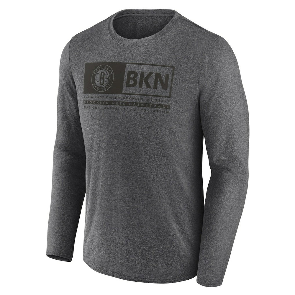 Fanatics - Brooklyn Nets Three-Point Play T-Shirt - Heather Charcoal