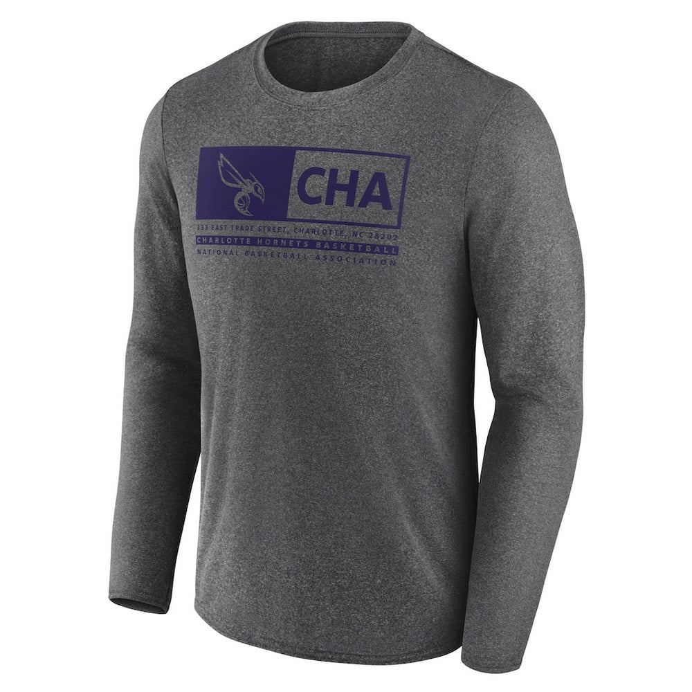 Fanatics - Charlotte Hornets Three-Point Play T-Shirt - Heather Charcoal