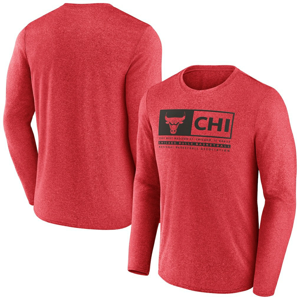 Fanatics - Chicago Bulls Three-Point Play T-Shirt - Heather Red