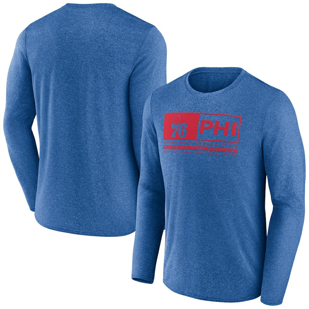 Fanatics - Philadelphia 76ers Three-Point Play T-Shirt - Heather Royal