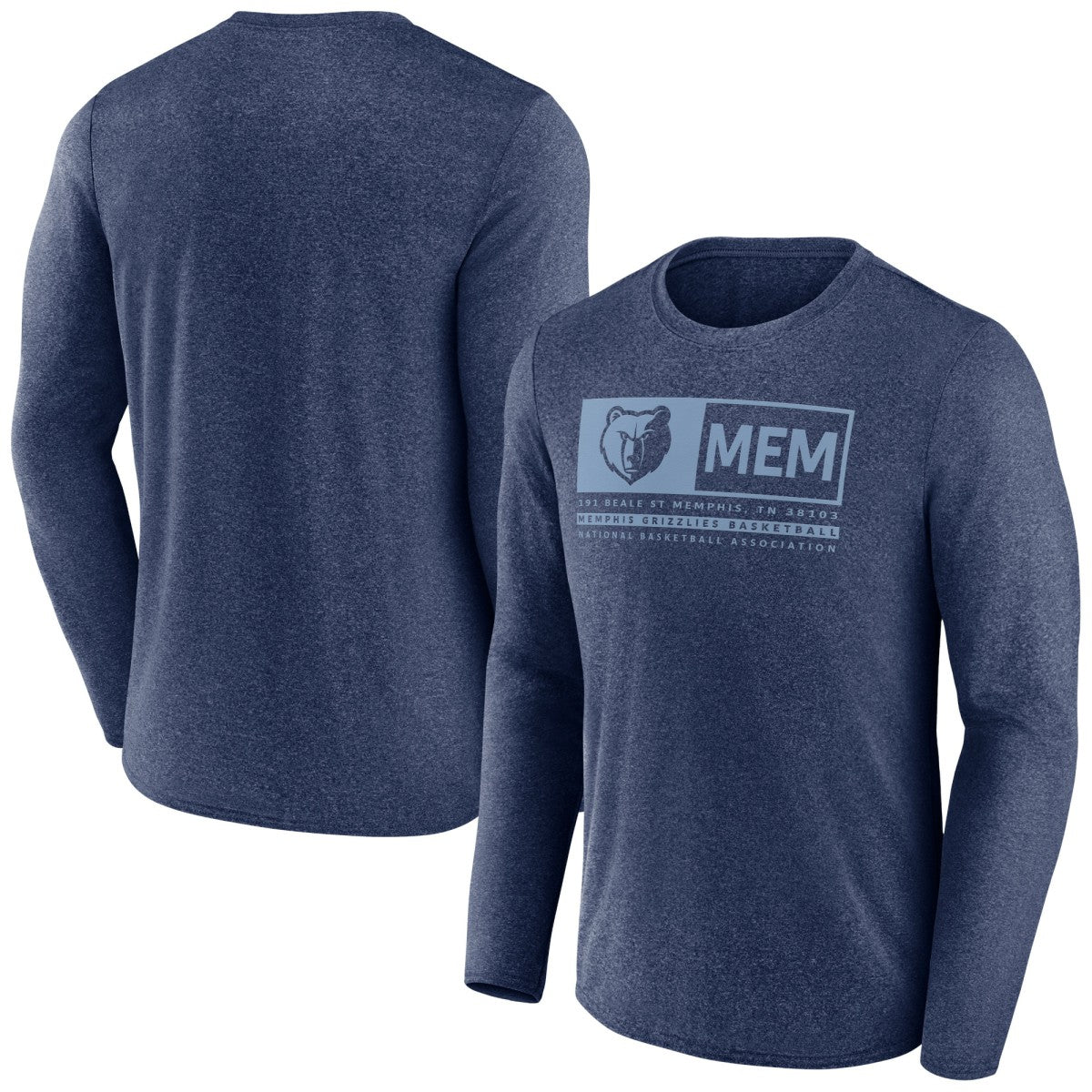 Fanatics - Memphis Grizzlies Three-Point Play T-Shirt - Heather Navy