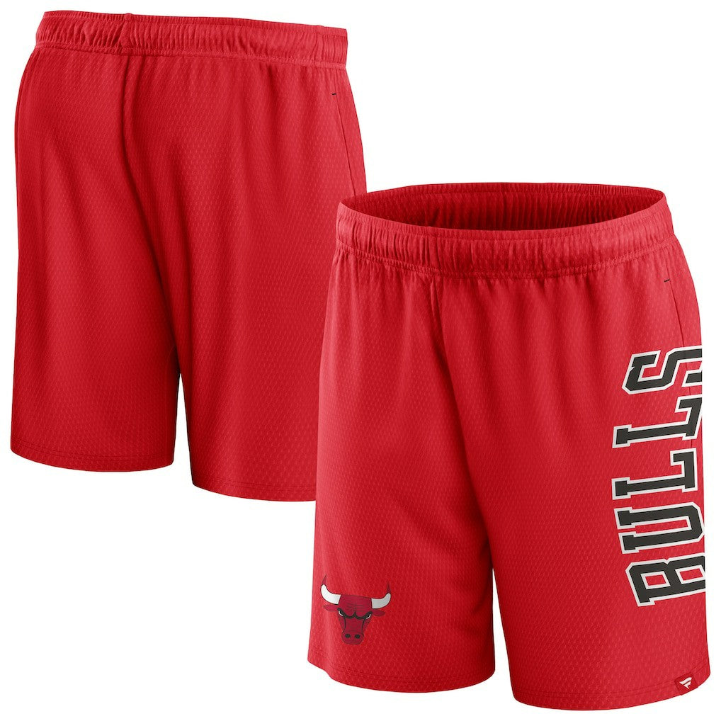 Fanatics - Chicago Bulls Post Up Mesh Shorts - Red