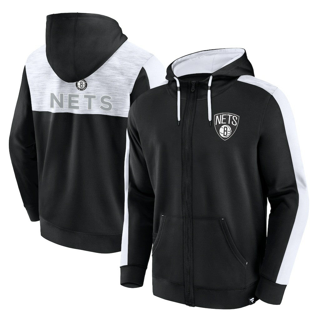Fanatics - Brooklyn Nets Rainbow Shot Full-Zip Hoodie - Black