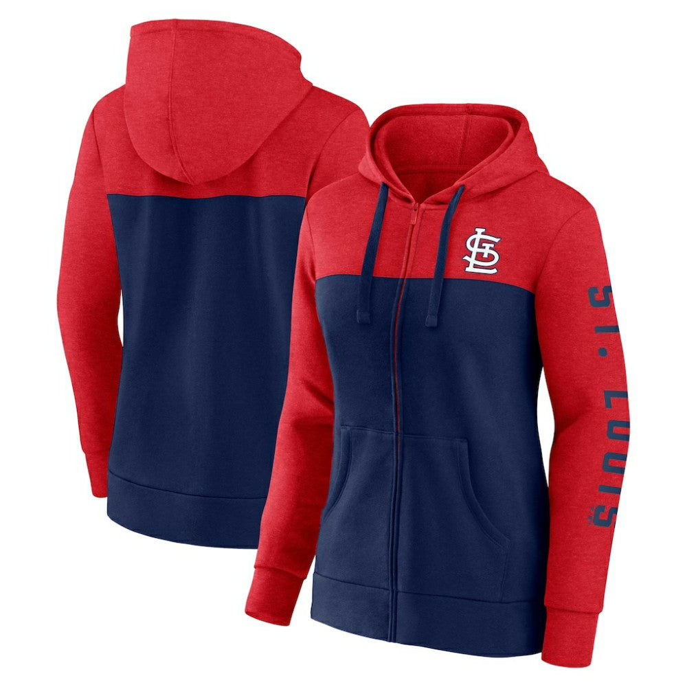 St. Louis Cardinals Fanatics Women's City Ties Hoodie Full-Zip Sweatshirt discount