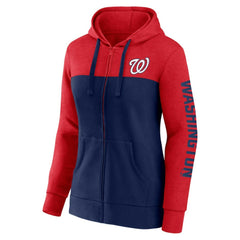 Washington Nationals Fanatics Women's City Ties Hoodie Full-Zip Sweatshirt Clearance