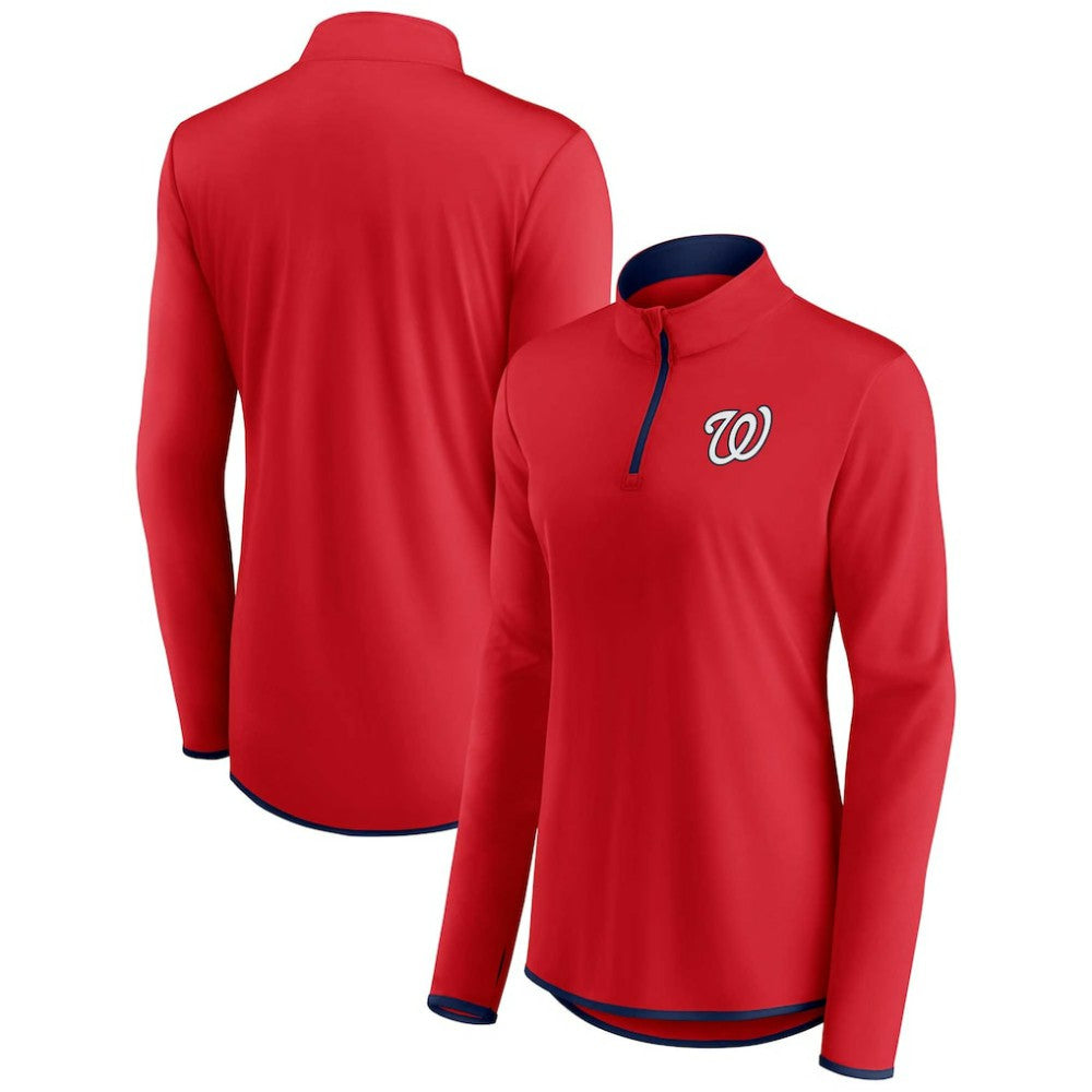 Washington Nationals Fanatics Women's Corner Quarter-Zip Top Lifestyle