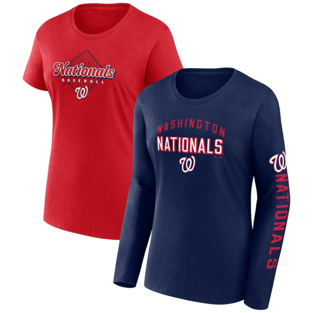 Washington Nationals Fanatics Women's T-Shirt Combo Pack Lifestyle