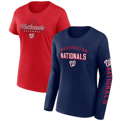 Washington Nationals Fanatics Women's T-Shirt Combo Pack Lifestyle