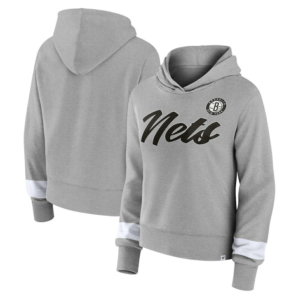 Fanatics - Brooklyn Nets Women's Halftime Pullover Hoodie - Heather Gray