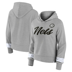 Fanatics - Brooklyn Nets Women's Halftime Pullover Hoodie - Heather Gray