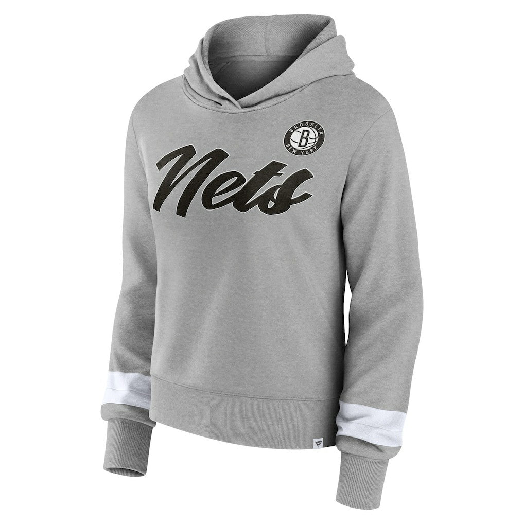 Fanatics - Brooklyn Nets Women's Halftime Pullover Hoodie - Heather Gray