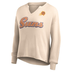 Fanatics - Phoenix Suns Women's Go For It Long Sleeve Notch Neck T-Shirt - Tan
