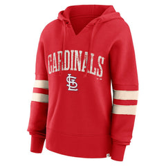St. Louis Cardinals Fanatics Women's Bold Move Notch Neck High Hip Hoodie Lifestyle