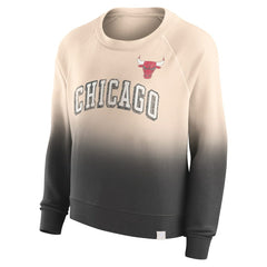 Fanatics - Chicago Bulls Women's Lounge Arch Raglan Pullover Sweatshirt - Tan/Black