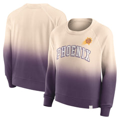Fanatics - Phoenix Suns Women's Lounge Arch Raglan Pullover Sweatshirt - Tan/Purple