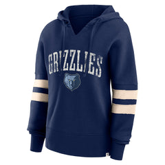 Fanatics - Memphis Grizzlies Women's Bold Move Dolman V-Neck High Hip Hoodie - Navy
