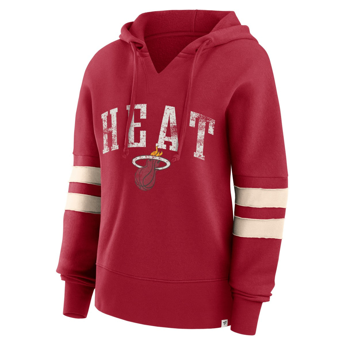 Fanatics - Miami Heat Women's Bold Move Dolman V-Neck High Hip Hoodie - Red