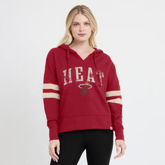 Fanatics - Miami Heat Women's Bold Move Dolman V-Neck High Hip Hoodie - Red