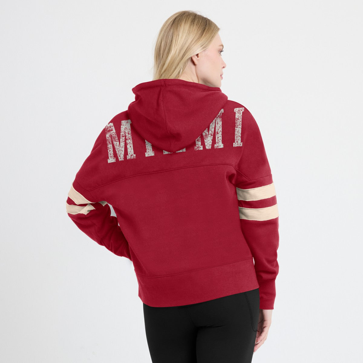 Fanatics - Miami Heat Women's Bold Move Dolman V-Neck High Hip Hoodie - Red