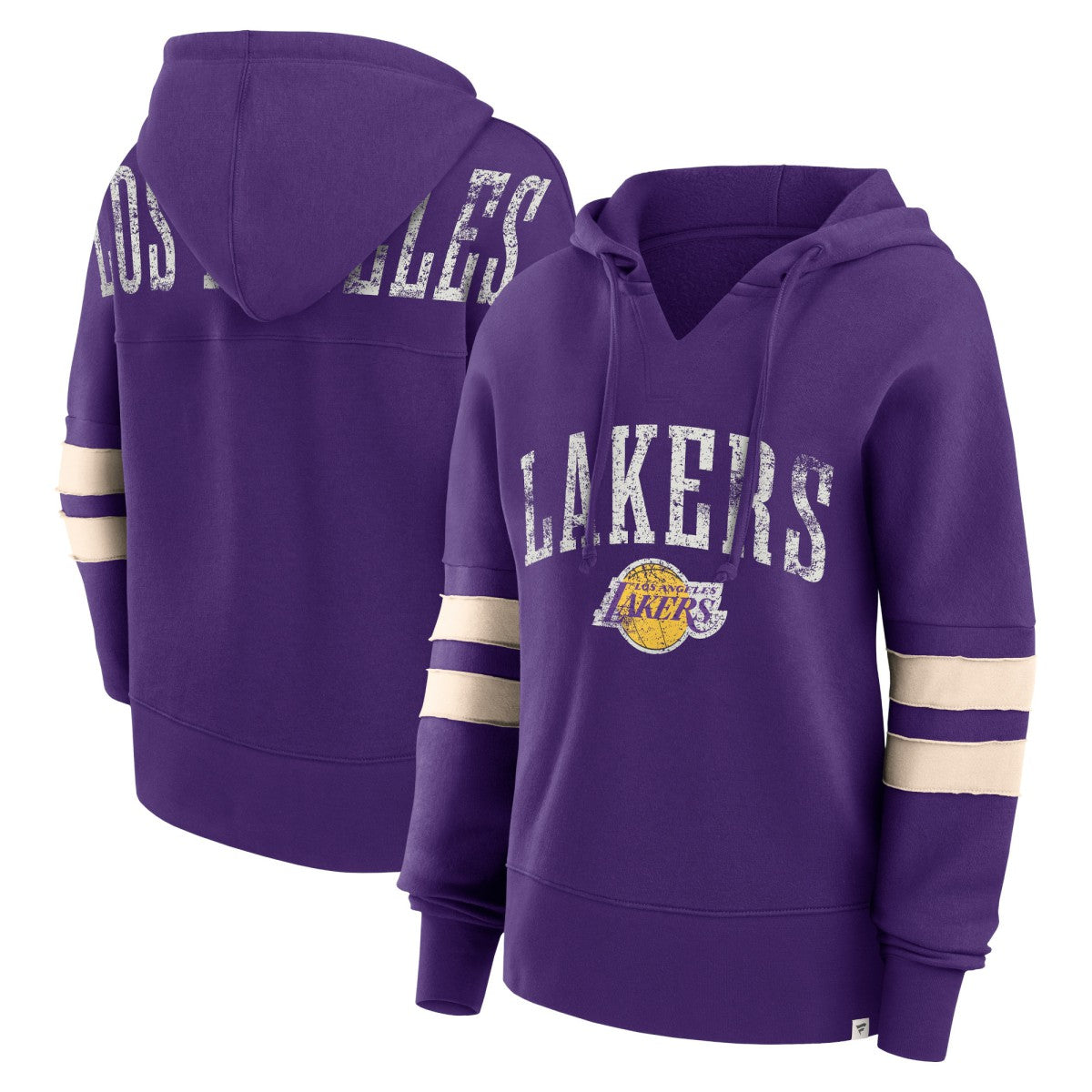 Fanatics - Los Angeles Lakers Women's Bold Move Dolman V-Neck High Hip Hoodie - Purple