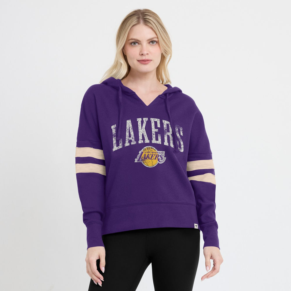 Fanatics - Los Angeles Lakers Women's Bold Move Dolman V-Neck High Hip Hoodie - Purple