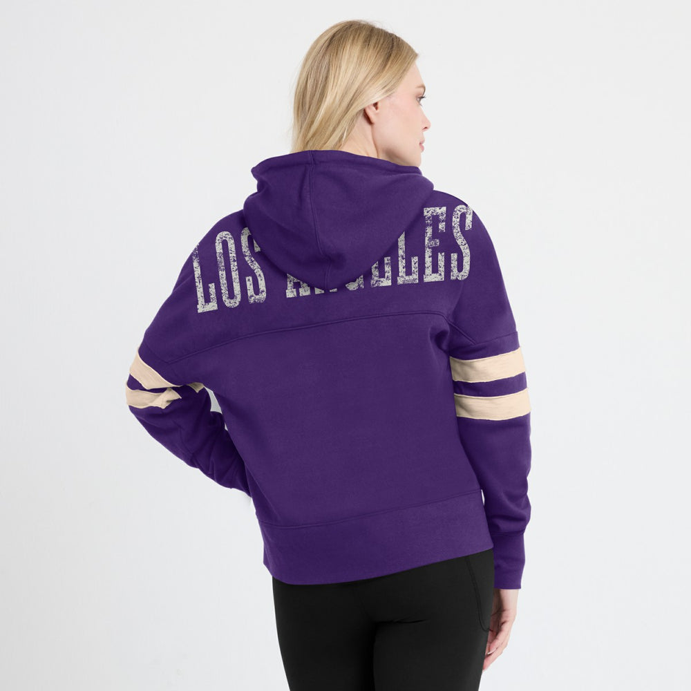 Fanatics - Los Angeles Lakers Women's Bold Move Dolman V-Neck High Hip Hoodie - Purple
