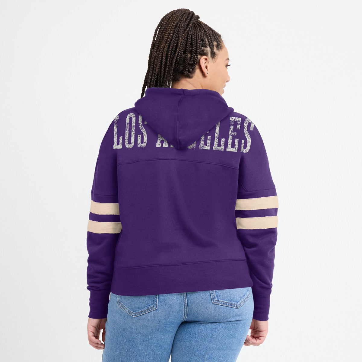 Fanatics - Los Angeles Lakers Women's Bold Move Dolman V-Neck High Hip Hoodie - Purple