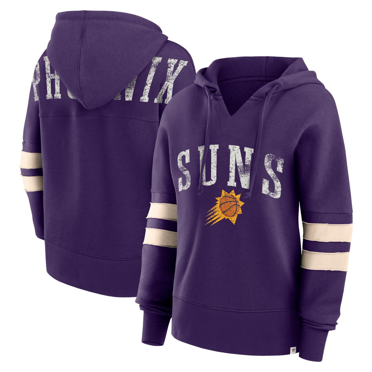 Fanatics - Phoenix Suns Women's Bold Move Dolman V-Neck High Hip Hoodie - Purple