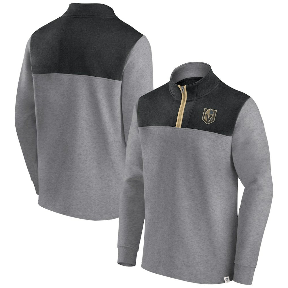 Vegas Golden Knights Fanatics Launch It Quarter-Zip Jacket Heather Gray