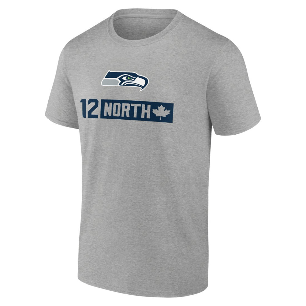 Seattle Seahawks 12 North T-Shirt Heather Gray - NFL