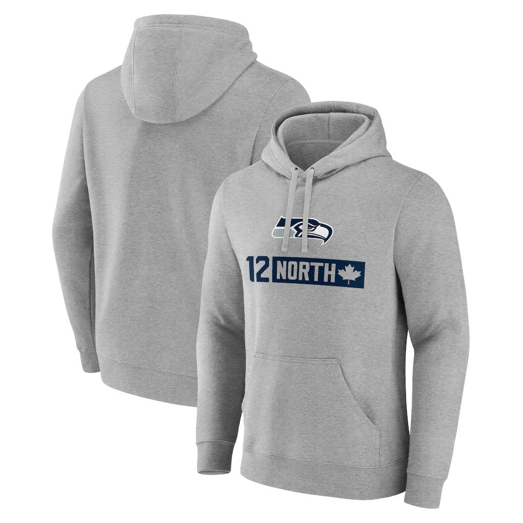 Seattle Seahawks 12 North Pullover Hoodie Gray - NFL