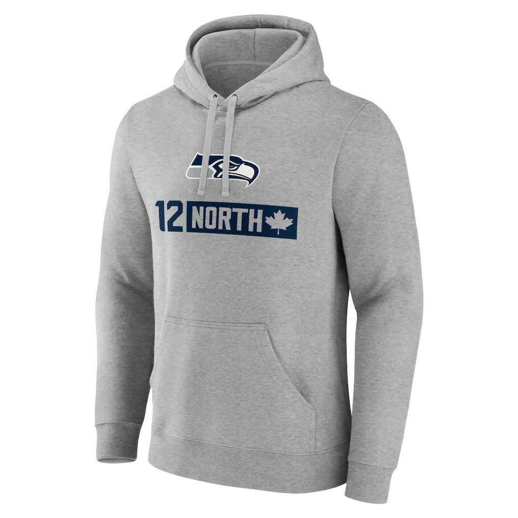 Seattle Seahawks 12 North Pullover Hoodie Gray - NFL