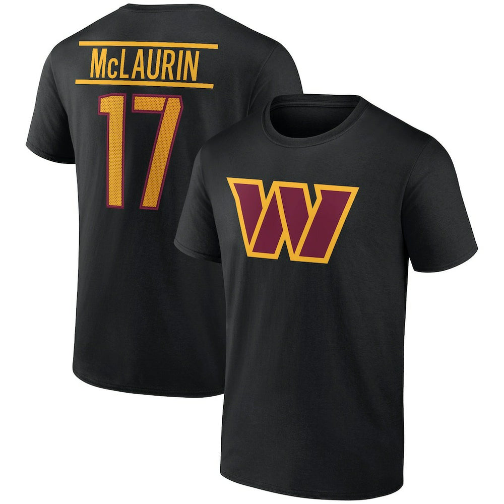 Terry McLaurin Washington Commanders Icon Player Name & Number T-Shirt Black - NFL