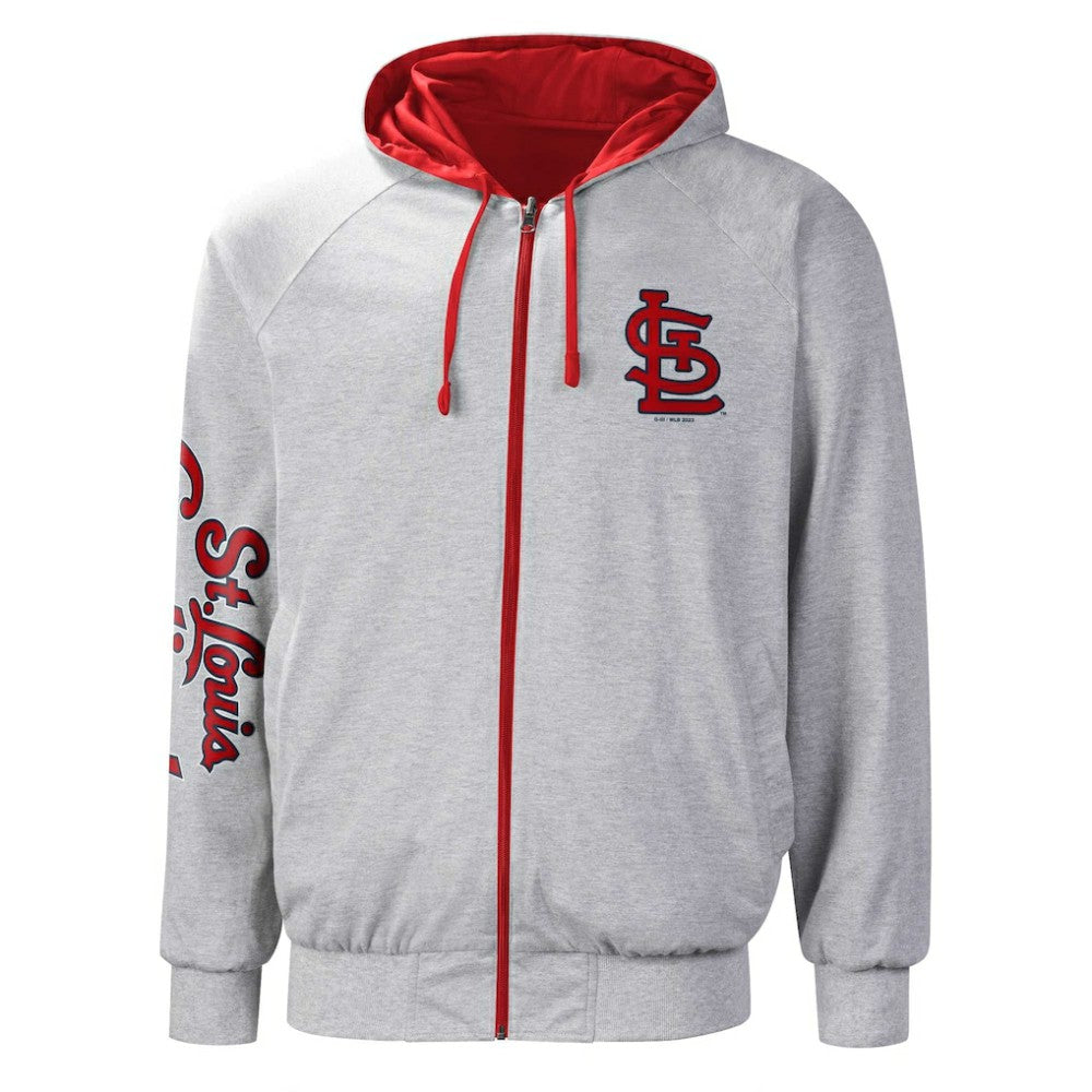 St. Louis Cardinals G-III Sports by Carl Banks Southpaw Reversible Raglan Hoodie Full-Zip Jacket On Sale
