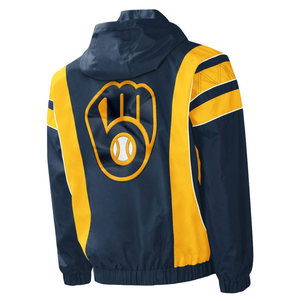 Milwaukee Brewers Starter Impact Hoodie Half-Zip Jacket Near Me