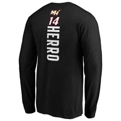 NBA - Tyler Herro Miami Heat Playmaker Team Name & Number Long Sleeve T-Shirt - Black