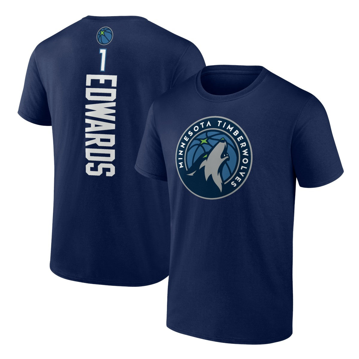 NBA - Anthony Edwards Minnesota Timberwolves Playmaker Team Name & Number T-Shirt - Navy