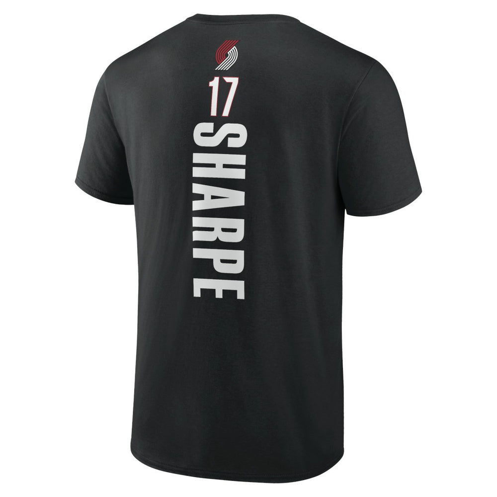 NBA - Shaedon Sharpe Portland Trail Blazers Playmaker Team Name & Number T-Shirt - Black