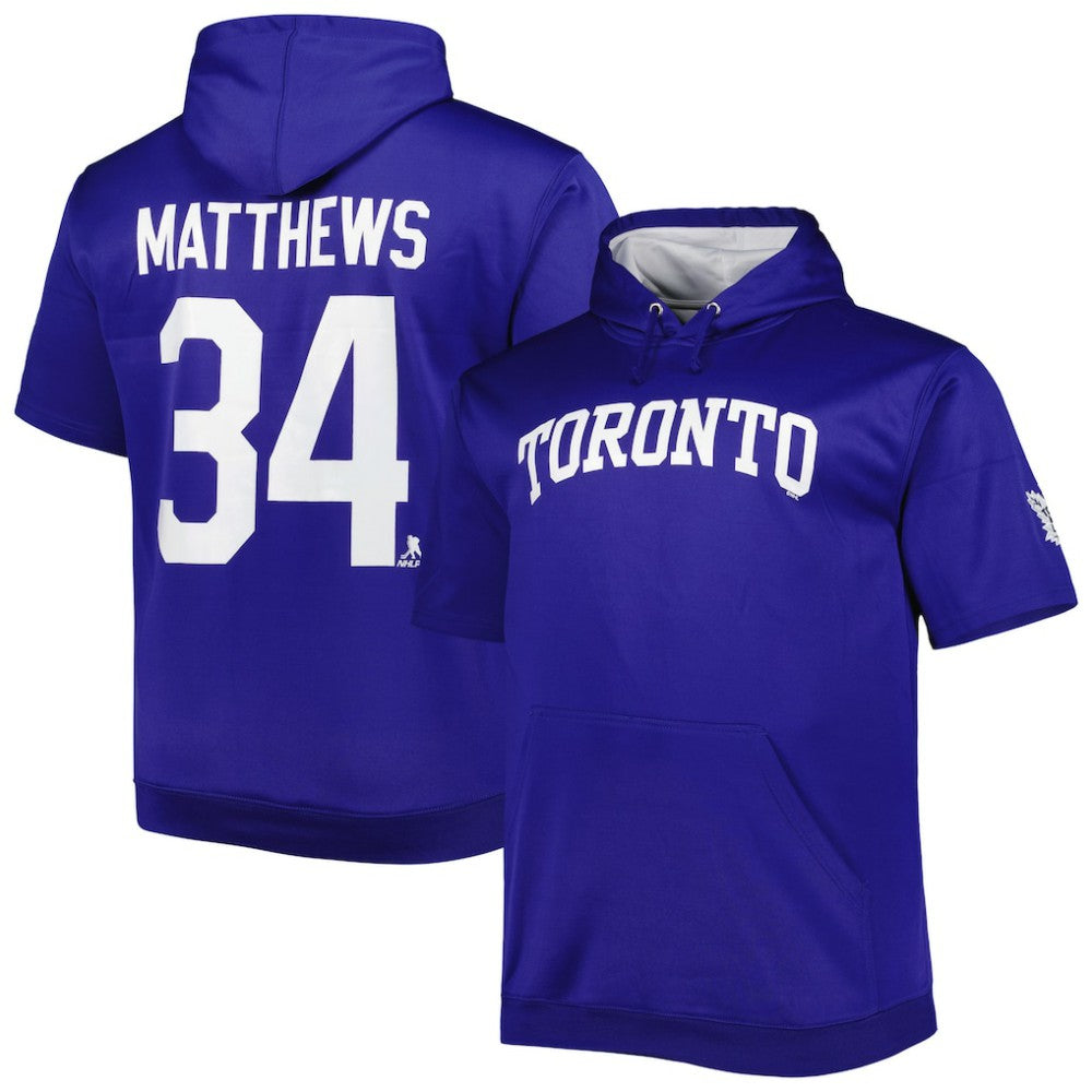 Auston Matthews Toronto Maple Leafs - Fanatics Big & Tall Name & Number Pullover Hoodie Blue