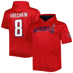 Alexander Ovechkin Washington Capitals Fanatics Big & Tall Captain Patch Name & Number Pullover Hoodie Red