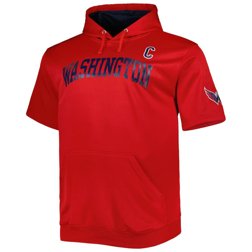 Alexander Ovechkin Washington Capitals Fanatics Big & Tall Captain Patch Name & Number Pullover Hoodie Red