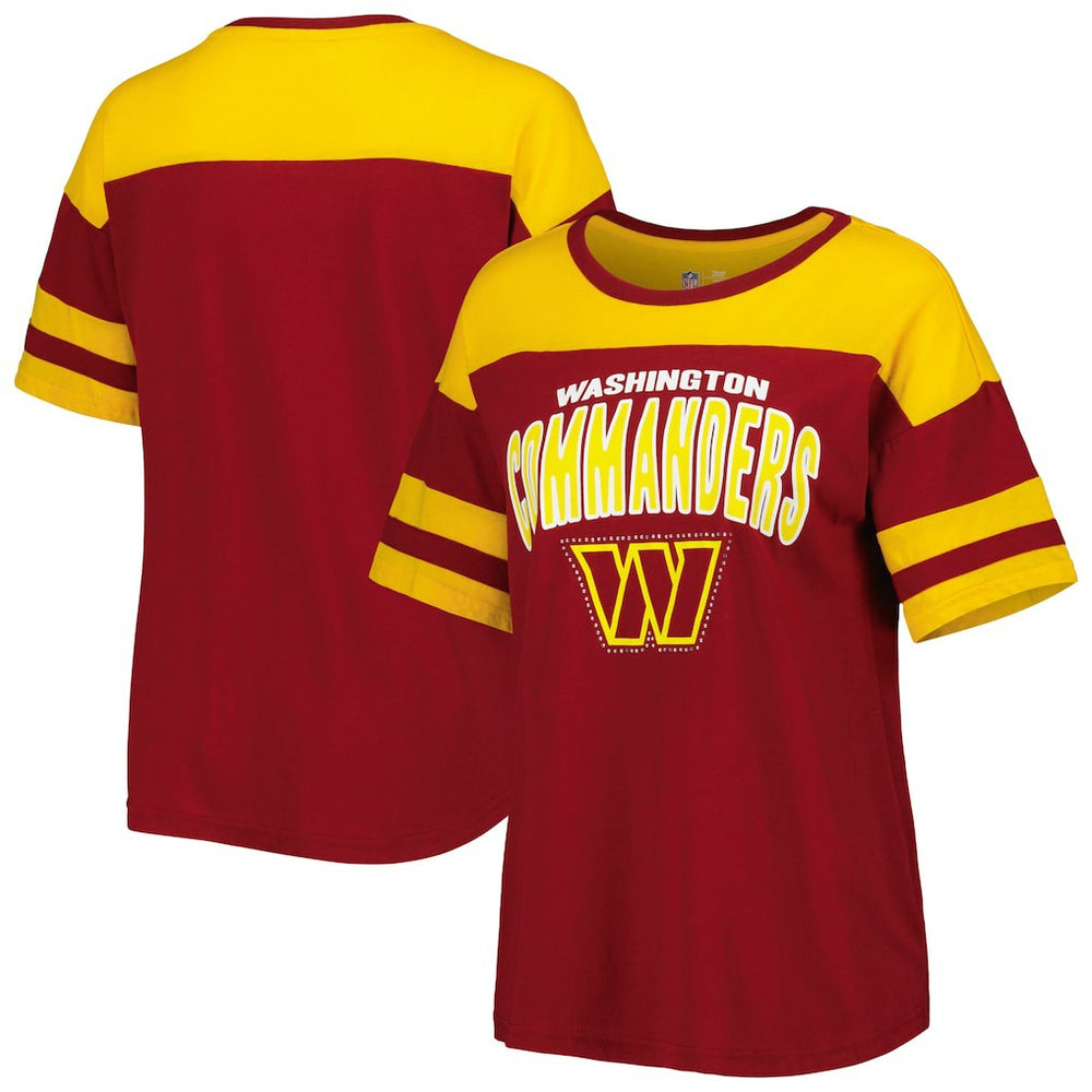 Washington Commanders G-III 4Her by Carl Banks Women's Play the Ball T-Shirt Burgundy/Gold - NFL